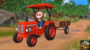 Детский мультфильм. Обезьянка-поломка трактора