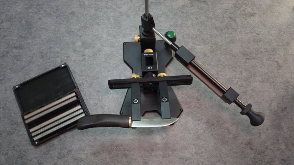 183. Заточка ножа с "нуля" на точилке с постоянным углом "Вектор Х1"