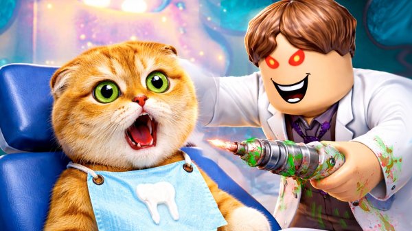 ГИГАНТСКИЙ ЗУБНОЙ ВРАЧ ПОЙМАЛ КОТА ПЕРСИКА! ПОБЕГ ИЗ ОББИ СТОМАТОЛОГИИ!