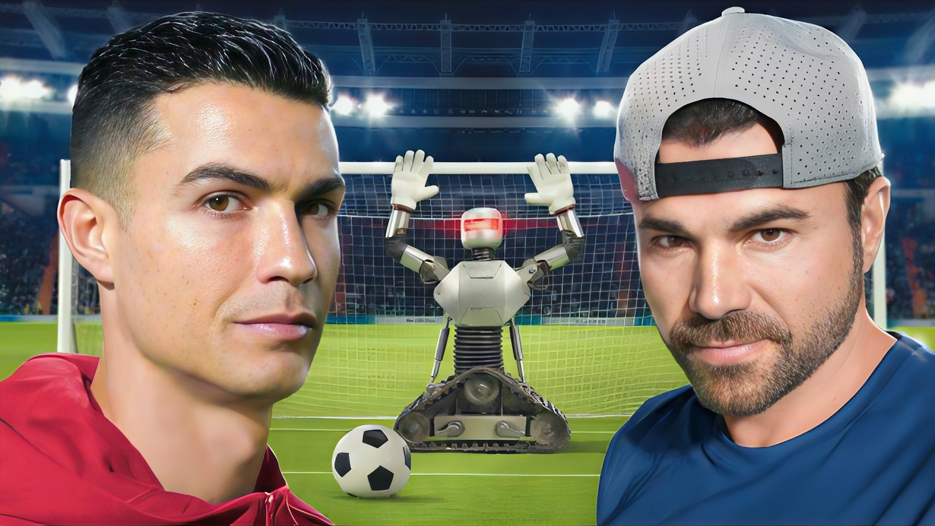 Роналдо против моего непобедимого вратаря робота. Сможет ли Роналдо забить в ворота? смотреть онлайн