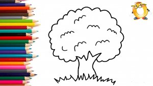 Мультик - раскраска для детей ДЕРЕВО. Учимся как рисовать ДЕРЕВЬЯ и другие растения // ОБУЧАШКА ТВ