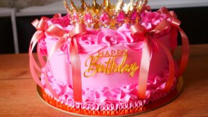 Торт для ДЕВОЧКИ с КОРОНОЙ торт РОЗОВЫЙ с БАНТИКАМИ