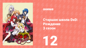 Старшая школа DxD 3 сезон 12 серия «Всегда и навсегда» (аниме-сериал, 2012)