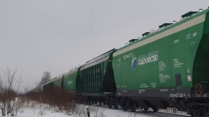Грузовой и пассажирский Поезд а в Окрестностях Петербурга 2.
