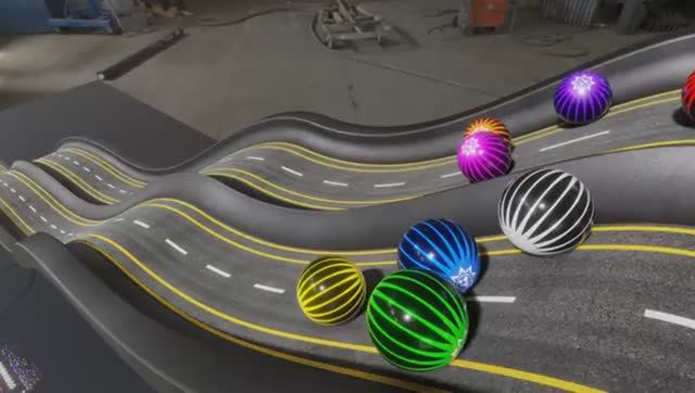 ШАРИКИ КАТЯТСЯ ПО ДЕРЕВЯШКАМ Asmr Мультик про шарики ДЕТЯМ ГОНКА Шариков НЕОНОВЫЕ