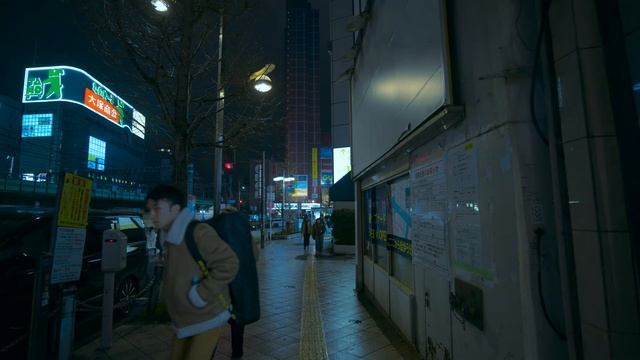 Relaxing Rainy Night Walk in Shinjuku, Tokyo ⁄ 8K 60fps ⁄ Rain Sound Only (2160p_60fps_AV1-128kbit_A