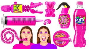 Едим продукты одного цвета 24 часа | Настало время розового Мокпан от BaRaDa Challenge