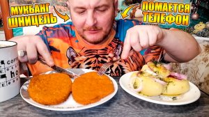 МУКБАНГ|ОБЖОРЫЧ|ШНИЦЕЛЬ ИЗ СВИНИНЫ|КАРТОШКА|ЛОМАЕТСЯ ТЕЛЕФОН