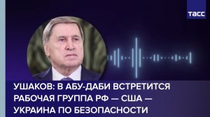 Ушаков: в Абу-Даби встретится рабочая группа РФ — США — Украина по безопасности