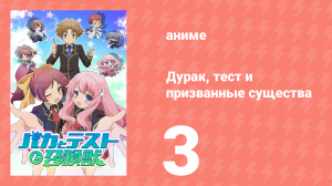 Дурак, тест и призванные существа 1 сезон 3 серия (аниме-сериал, 2010)