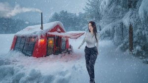 Семь видов кемпинга с тестовой палаткой в снежный шторм.