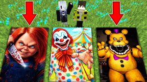 ВЫБЕРИ ПРАВИЛЬНУЮ ЯМУ ЖУТКИЙ ФРЕДБЕР ФНАФ 4 ЗЛОЙ КЛОУН СТРАШНАЯ КУКЛА ЧАКИ В МАЙНКРАФТ МИФФИ