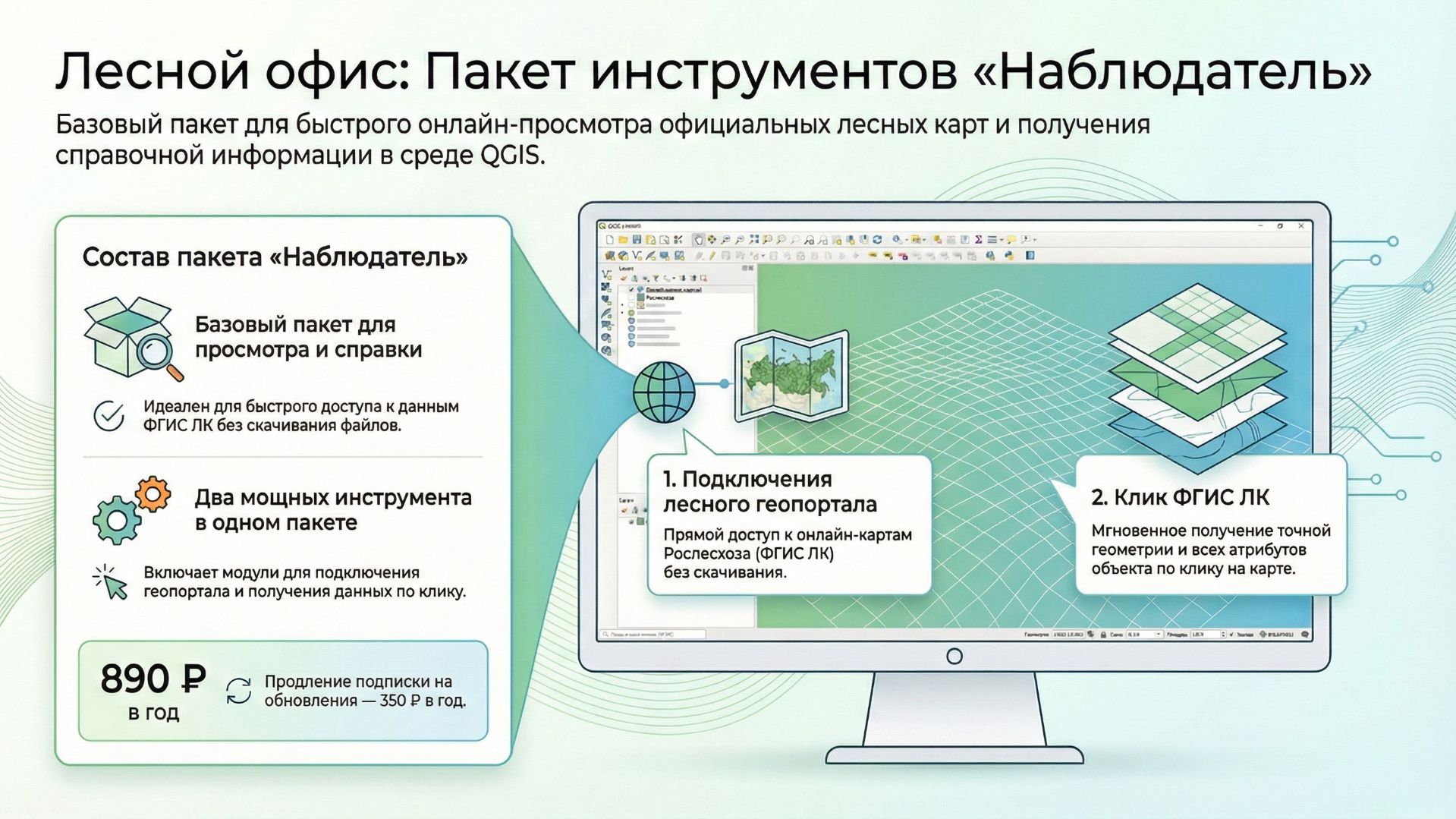 Пакет «Наблюдатель» Лесного офиса: Быстрый доступ к данным ФГИС ЛК в QGIS смотреть онлайн