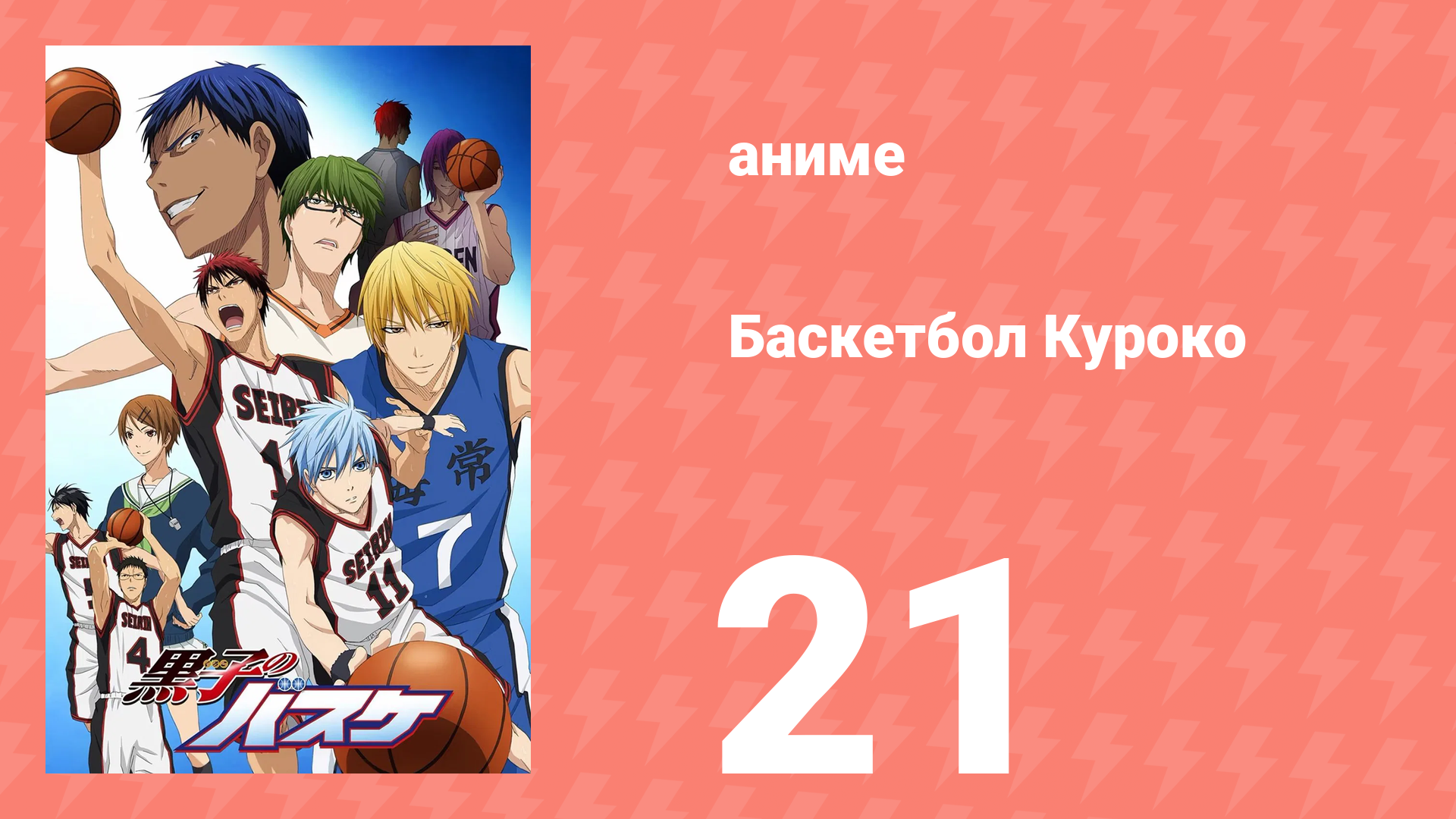 Баскетбол Куроко 1 сезон 21 серия (аниме-сериал, 2012)