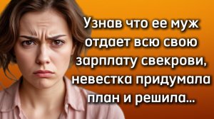 Истории из жизни|ОТДАЕТ ЗАРПЛАТУ СВЕКРОВИ|Аудио рассказы|Аудиокниги слушать онлайн|Жизненные истории