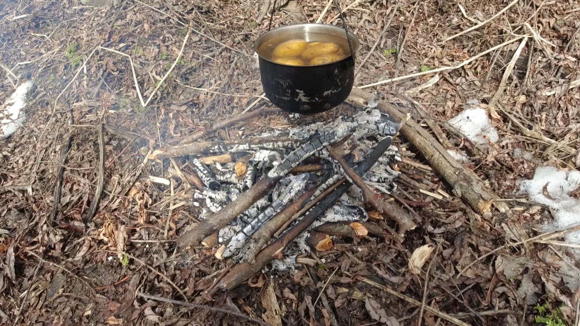 Поиск металла прохладным мартовским днём ,сварил картошку в мундире смотреть онлайн