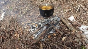 Поиск металла прохладным мартовским днём ,сварил картошку в мундире