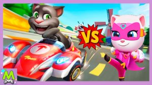 Говорящий Том в Играх.Бегуны против Гонщиков.Кто Быстрее и Круче