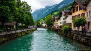 Интерлакен, Швейцария. Прогулка под дождем 🌧 | #путешествиеонлайн #шариклайф