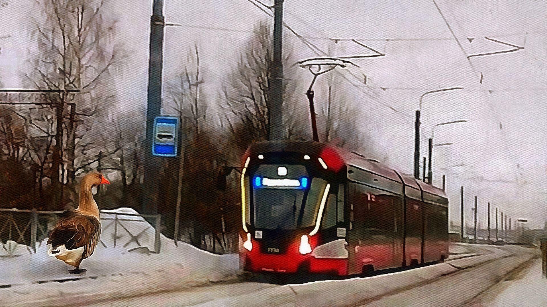 Поездка гуся