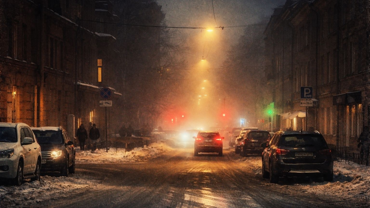Зимний туманный вечер на Горьковской смотреть онлайн
