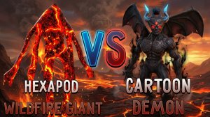 МУЛЬТЯШНЫЙ ДЕМОН ПРОТИВ ОГНЕННОГО ТИТАНА В МАЙНКРАФТ! БИТВА CARTOON DEMON VS HEXAPOD GIANT MINECRAFT