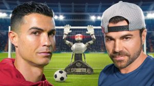 Роналдо против моего робота вратаря, кто победит?