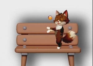 «Весёлый котик-жонглер»