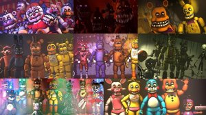 ФНАФ ВСЕ АНИМАТРОНИКИ 2018 | FNAF1 ~ FNAF6 (хронология)