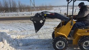 Работа на 490s мини-погрузчике