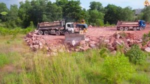 Строительство,  засыпка камнем , очередной обзор