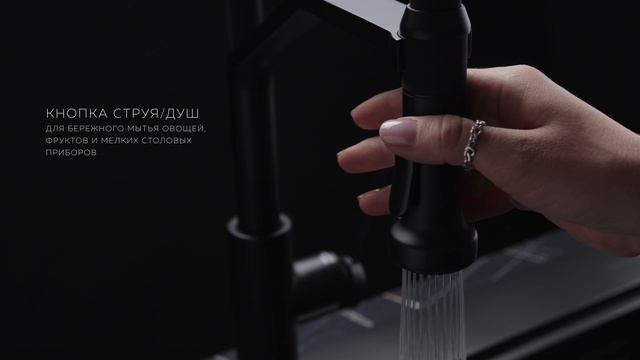 Смеситель для кухни с подключением к фильтру Omoikiri Makkari 2 Plus-SB-GB-BL графит 4994495