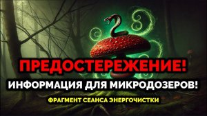 ПРЕДОСТЕРЕЖЕНИЕ! ИНФОРМАЦИЯ ДЛЯ МИКРОДОЗЕРОВ!