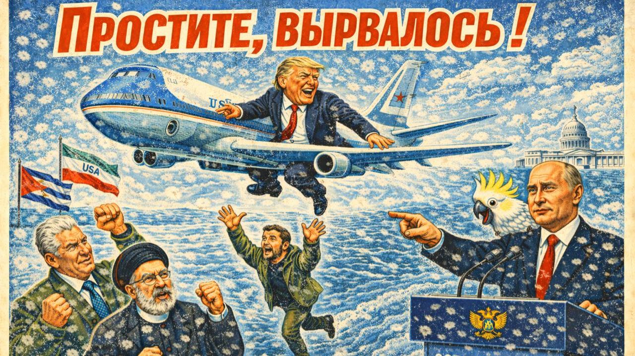 23.01.26|"Простите, вырвалось!" №335| Разворот Трампа, обезглавливание Ирана и Кубы, Путин в Совбезе смотреть онлайн