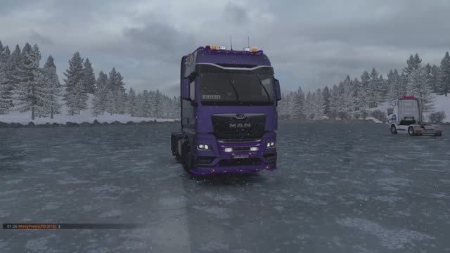 HDR 4K Euro Truck Simulator 2 TruckersMP Симулятор_Безрассудное движение Гонки без правил. смотреть онлайн
