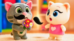 Кот Том приклеил усы, чтобы понравиться Анджеле?! 🥸