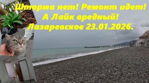 Шторма нет, ремонт идет! Лайк вредный! Лазаревское 23.01.26.
