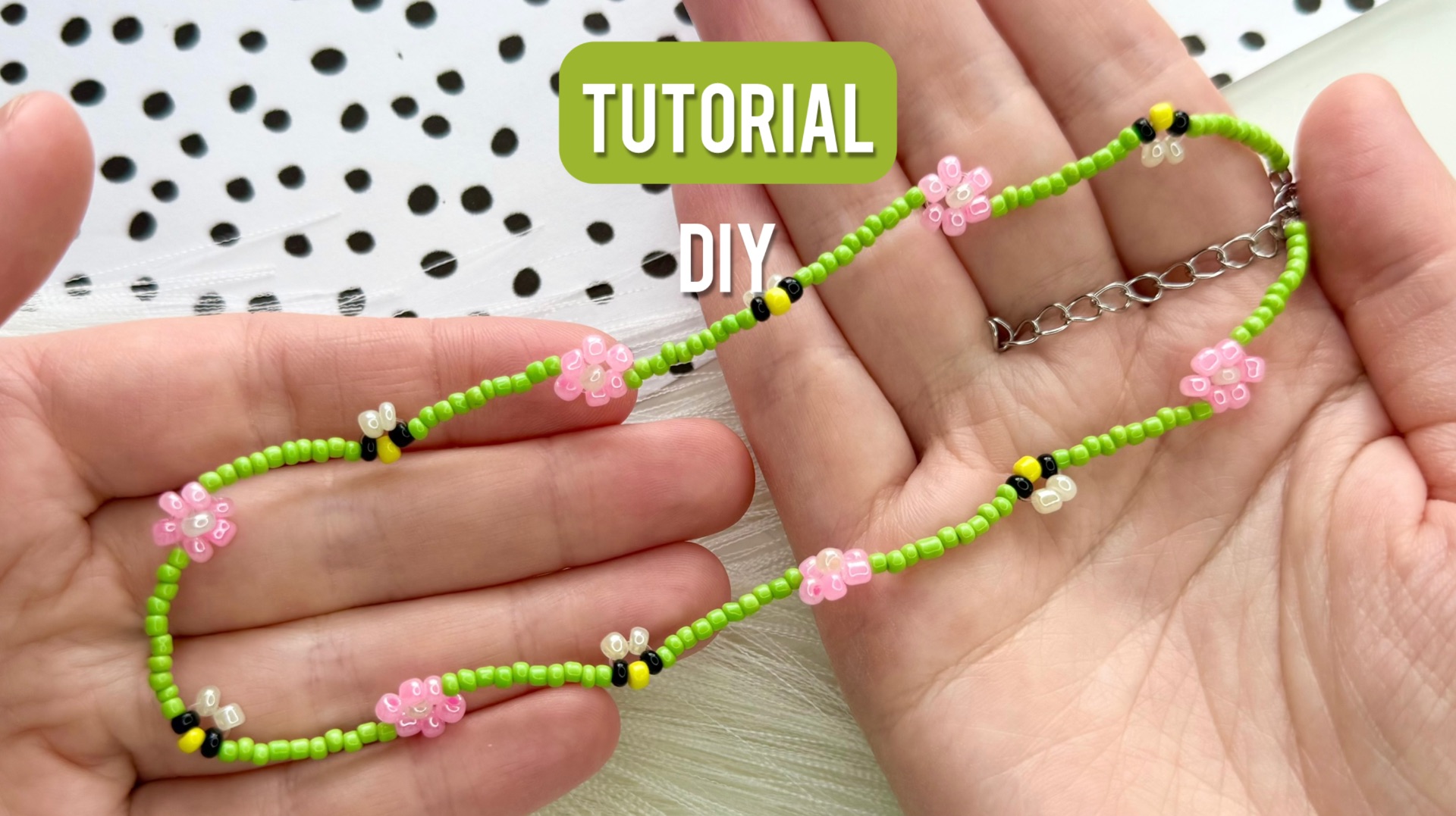 Чокер из бисера с цветочками и пчелками своими руками — простой пошаговый урок для начинающих смотреть онлайн