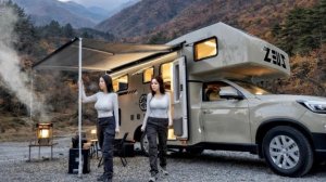 Кемпинг в люксовом автодоме с красивой подружкой.