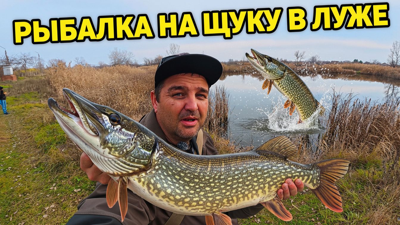 Спиннинг в луже ? перед зимой...? #рыбалка #спиннинг #fishing