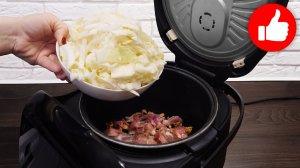 Когда мне лень готовить, я делаю это блюдо. Ужин за минуты! Рецепт капусты с курицей в мультиварке