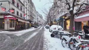 Январь 2026 – Ранним утром Париж засыпало снегом. Прогулка по Парижу❄️