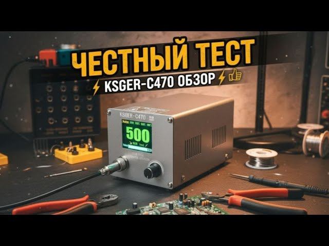 Выбросьте свой старый паяльник! Станция KSGER C470 - выбор профи! Честный тест. смотреть онлайн