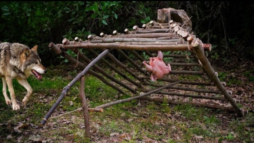 Примитивные технологии, волчья ловушка. смотреть онлайн