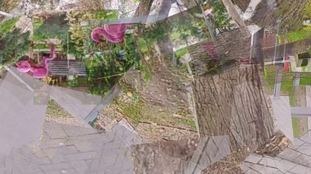 Парк с декоративными элементами в виде розовых фламинго АНАПА смотреть онлайн