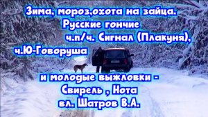 Зима, мороз, охота на зайца. РГ ч.п/ч.Сигнал (Плакуня),ч.Ю-Говоруша, Свирель, Нота вл. Шатров В.А.