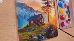 № 8 - утро, горы, уютный домик