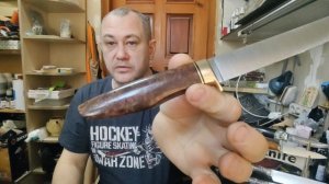 Нож с дамаском от Влада Матвеева. Обалденный кухонный комплект из топовых сталей.