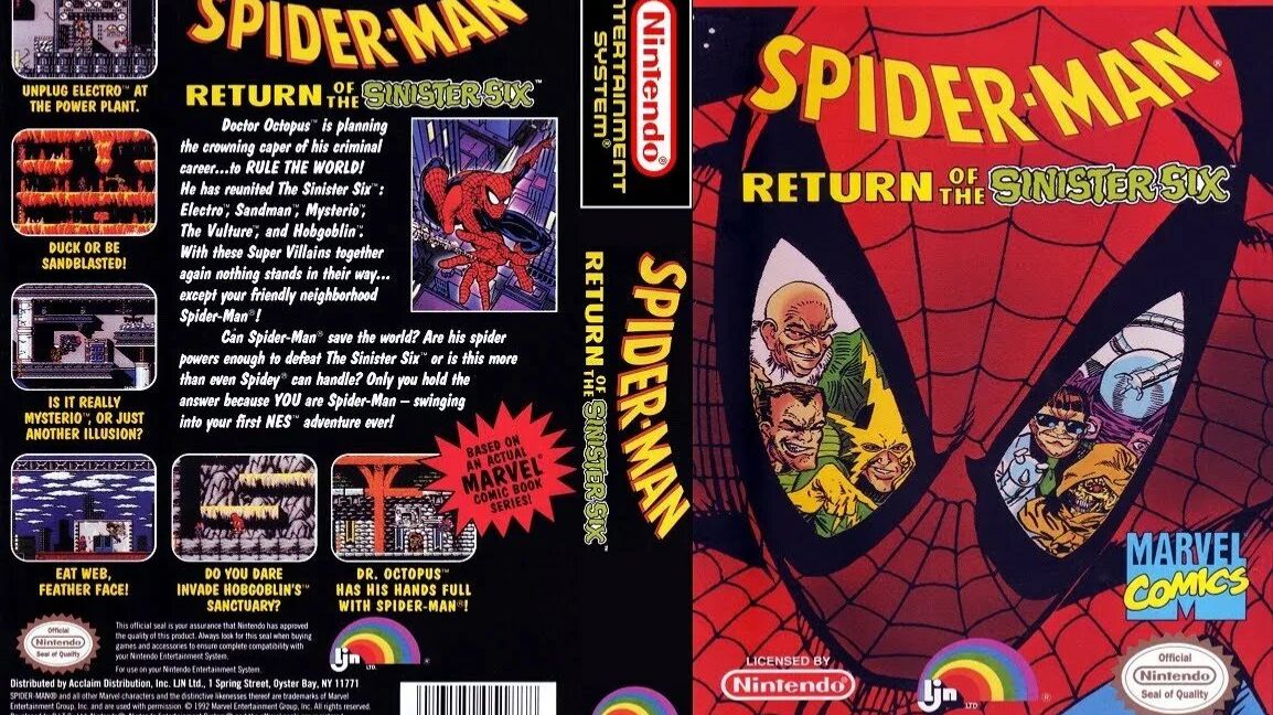 Spider-Man Return of the Sinister Six (NES) смотреть онлайн