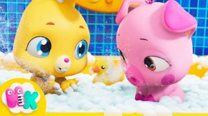 Agora lave os pés!  Canção do Banho  Música Infantil | HeyKids em Português